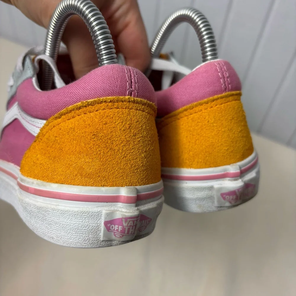 Vans Color Block Multi‎ Colored Pink Yellow Blue Vans Junior size 5